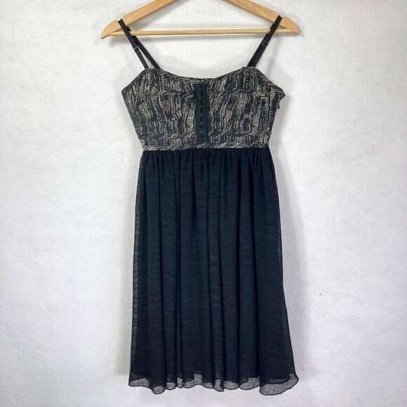 Proenza Schouler Mini Dress Flouncy Babydoll Y2K Whimsy Goth Dark Coquette 2 - Picture 1 of 10